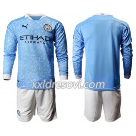 Manchester City Domaći Dječji Komplet Dresovi za Nogomet 2020-2021 Dugim Rukavima (+ kratke hlače)